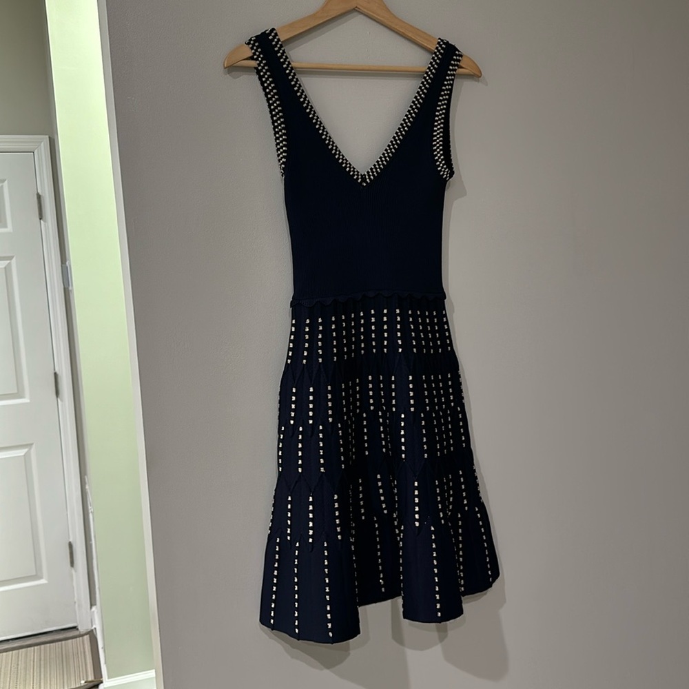 Sandro Jasm metallic knitted dress